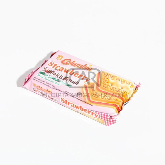 COLUMBIA BON-BON SANDWICH 180GR STRAWBERRY 3x7